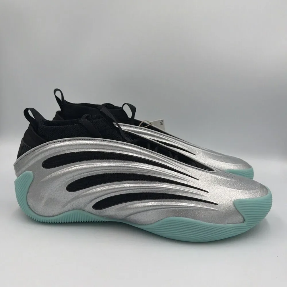 Adidas Harden 9 US 12 Men's  Metallic Silver Black Aqua Basketball  JS1028 New